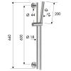 Душевой гарнитур Remer X Style Inox SS317M317MM настенный нержавеющая сталь