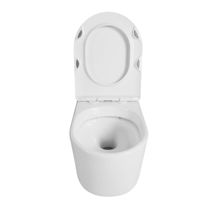 Унитаз подвесной Grossman Thin Rim GR-5602S белый с сиденьем микролифт безободковый каскадный смыв