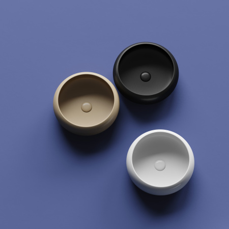 Раковина из сантехнического фарфора Ceramica Nova ELEMENT CN6050MW 36х36 накладная цвет белый матовый без отверстий под смеситель