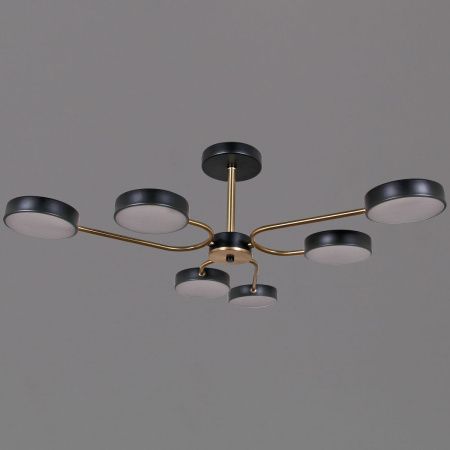 Люстра на штанге Reluce 03325-0.3-06 BK+COPPER