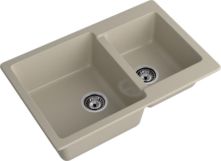 Кухонная мойка Granfest Practik P-780K топаз 78х51 цвет серый поверхность матовая