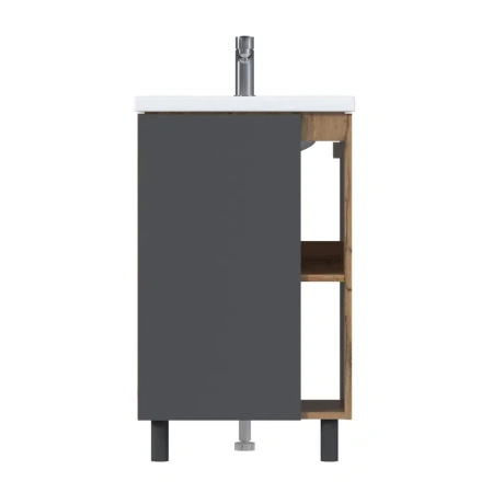 Тумба с раковиной 1MarKa Orlan Ц0000026838 50х40 напольная цвет черный