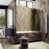 Душевая шторка на ванну Maybah Glass MGV-602-5 40х140 стекло тонированное профиль хром ориентация универсальная
