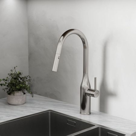 Смеситель для кухни Sancos Grand SC4002BNG на мойку нержавеющая сталь