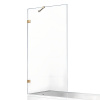 Душевая шторка на ванну New Trendy AVEXA GOLD BRUSHED EXK-2009 100х150 стекло прозрачное профиль золото брашированное ориентация универсальная