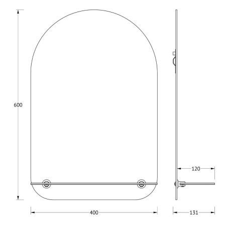 Зеркало Evoform Optima BY 0508 40х60 подвесное
