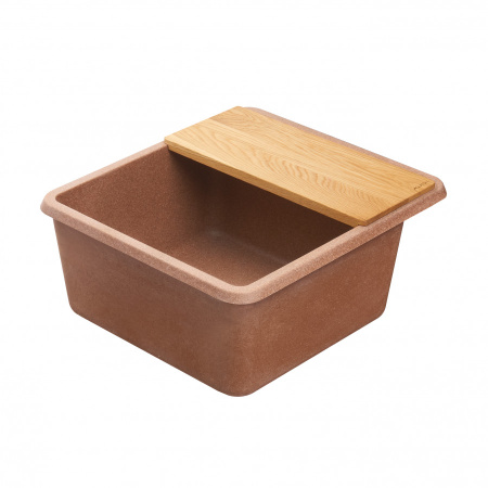 Кухонная мойка Aquaton Беллис 1A724932BS270 57х51 цвет коричневый поверхность матовая