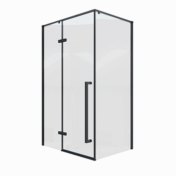 Душевой уголок Cerutti SPA C1A 120х90 стекло прозрачное профиль черный без поддона