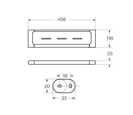 Полка в ванную комнату Art&Max PLATINO AM-E-3982AL