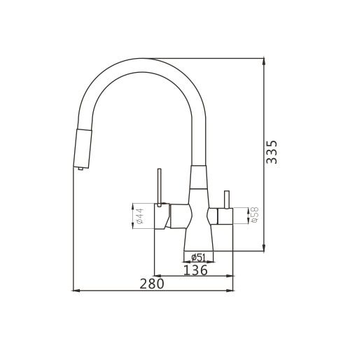 Смеситель для кухни Shevanik S668C на мойку белый - фото 3