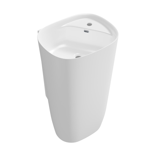 Раковина из сантехнического фарфора Lavinia Boho Bathroom Sink 33311126 50х45 напольная цвет белый глянцевый 1 отверстие под смеситель - фото 2