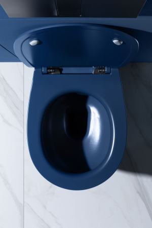 Чаша унитаза подвесная Allen Brau Fantasy 4.11004.ID цвет синий без сиденья безободковая каскадный смыв