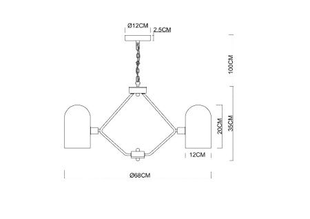 Люстра подвесная Arte Lamp Cassel (Цассел) A5454LM-5PB