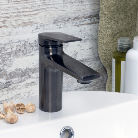 Смеситель WasserKRAFT Wiese 8400 8403 на раковину оружейная сталь