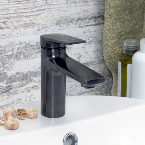 Смеситель WasserKRAFT Wiese 8400 8403 на раковину оружейная сталь - фото 2