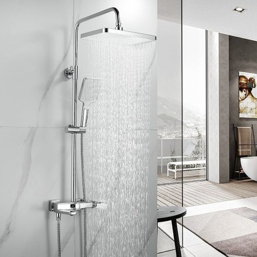 Душевая стойка Shevanik S9936 настенная цвет хром - фото 4