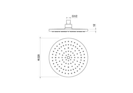 Верхний душ Aquatek AQ2086MB 20х20 черный