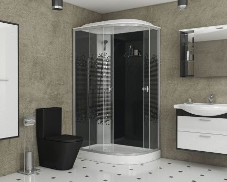 Душевая кабина Niagara Eco 45121453R 120х80 асимметричная с крышей ориентация правая