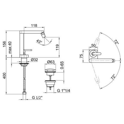 Смеситель Webert Living LV840102015 на биде хром - фото 3