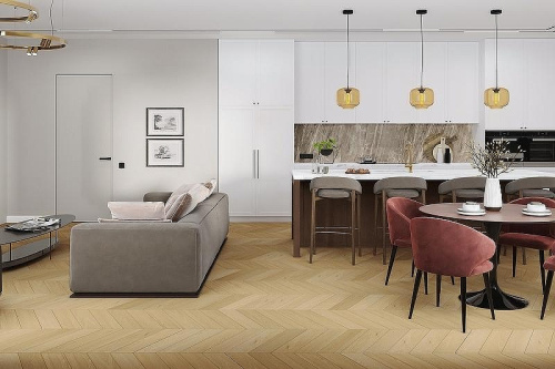 Кварцвиниловая плитка Damy Floor CHEVRON LVT DF03-Ch-LVT Тюильри - фото 3