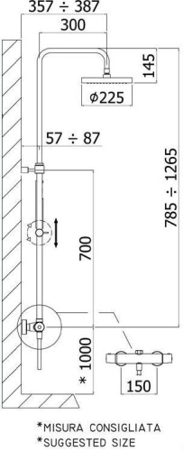 Душевая стойка Paffoni Birillo ZCOL638LIQCR настенная цвет хром - фото 3
