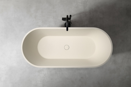 Ванна из искусственного камня Abber Frankfurt AM9941MBE 170х75 отдельностоящая овальная с каркасом