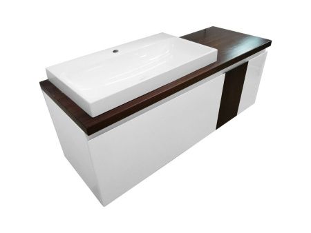Тумба с раковиной Эстет Malibu ФР-00007126 140х50 подвесная цвет белый