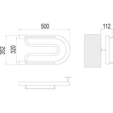 Полотенцесушитель водяной Terminus 4620768881237 50х35 хром