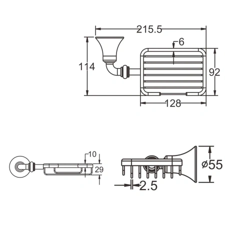 Мыльница Rose RG12 RG1204