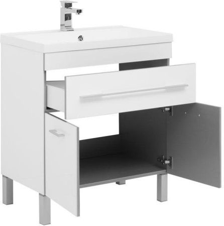 Тумба с раковиной Aquanet Верона 00287670 80х50 напольная цвет белый