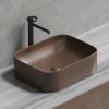Раковина из сантехнического фарфора Ceramica Nova ELEMENT CN6052MDB 50х40 накладная цвет коричневый без отверстий под смеситель