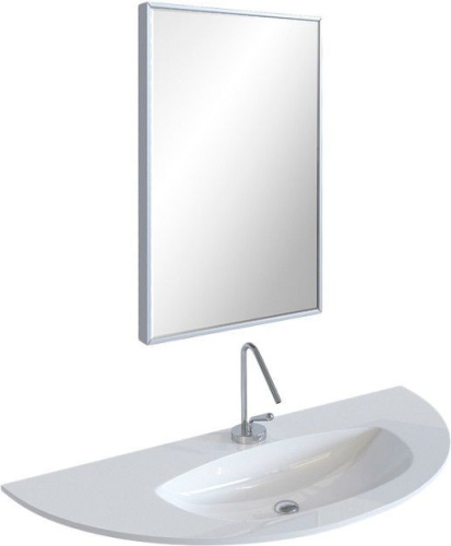 Зеркало в ванную De Aqua Сильвер 00258830 50х90 цвет серебро - фото 2