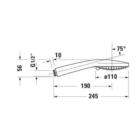 Душевая лейка Duravit Showers UV0650016010 цвет хром
