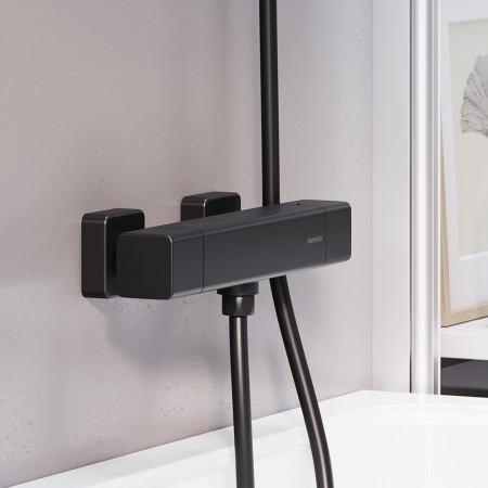 Смеситель для душа Damixa Gala 536000300 настенный черный с термостатом