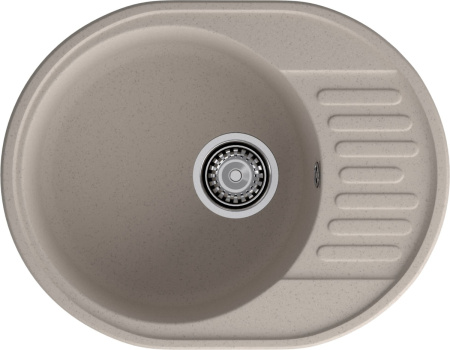 Кухонная мойка Granfest Quarz 58 песочный 62х48 цвет бежевый поверхность матовая