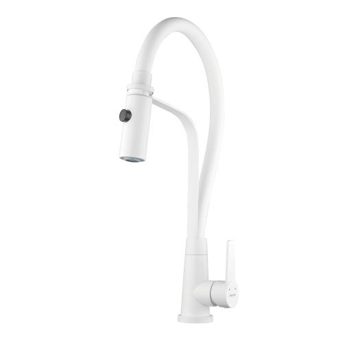 Смеситель для кухни Shevanik S943C-1 на мойку белый - фото 2