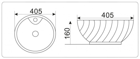 Раковина из санфаянса CeramaLux 9074 41х41 накладная цвет белый 1 отверстие под смеситель