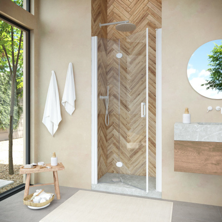 Душевая дверь Vegas-Glass GPS NOVO GPS NOVO 75 01 01 L 75х189 стекло прозрачное профиль белый