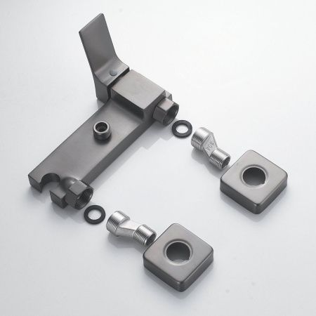 Гигиенический душ со смесителем Shevanik S4005T-1 оружейная сталь