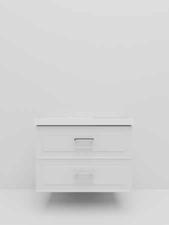 Тумба с раковиной La Fenice Cubo TWIN NFNC-01-CUB-B-90-2-3-90-2L 90х50 подвесная цвет белый