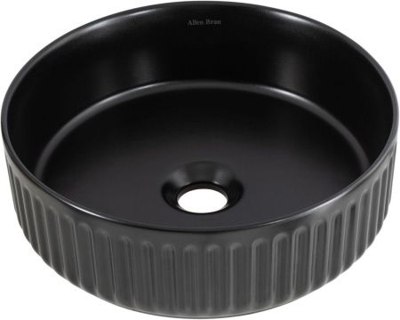 Раковина керамическая Allen Brau Fantasy 4.11032.31 40х40 накладная цвет черный без отверстий под смеситель