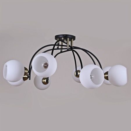 Люстра на штанге Illumico IL0250 IL0250-8CSQ-79 BK AB