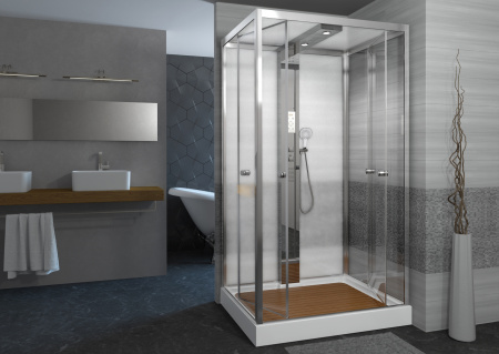 Душевая кабина AvaCan Z122MTSTEAM 120х90 прямоугольная с крышей ориентация универсальная