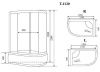 Душевая кабина Timo Standart T-5520R Г/М-T-CT55 120х85 асимметричная с крышей ориентация правая