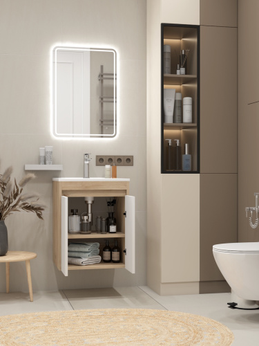 Тумба с раковиной Teymi Netta F15930 50х46х62 подвесная - фото 4