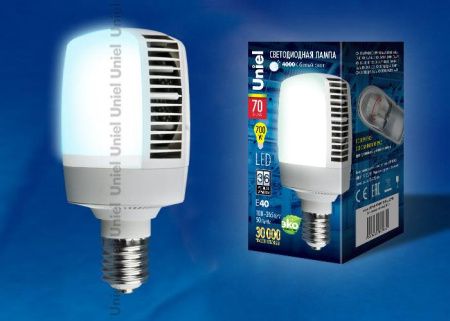 Лампа светодиодная Uniel Venturo M105 (Вентуро М105) LED-M105-70W/DW/E40/FR ALV02WH картон