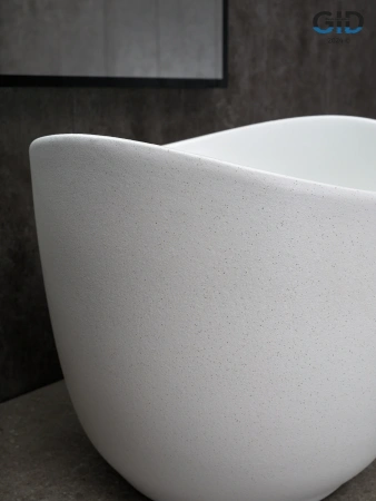 Раковина керамическая Gid Creativo 51221 40х40 накладная цвет белый без отверстий под смеситель