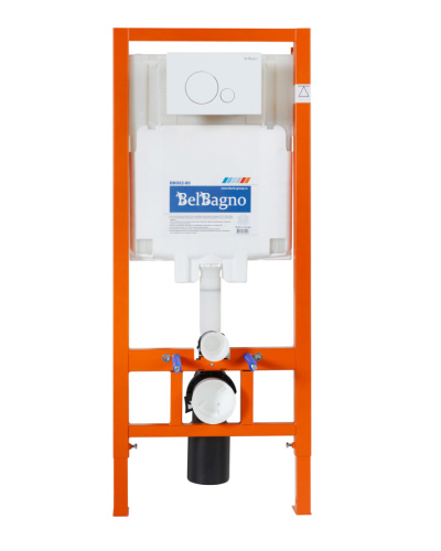Инсталляция с кнопкой BelBagno  BB002-80/BB014-SR-BIANCO - фото 2