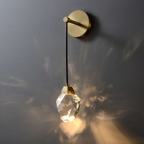 Бра Delight Collection Crystal rock II (Црыстал роцк ИИ) 9701W brass - фото 2