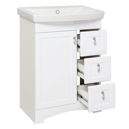 Тумба под раковину Runo МЕРИДА 00-00000823 60х30 напольная цвет белый - фото 2